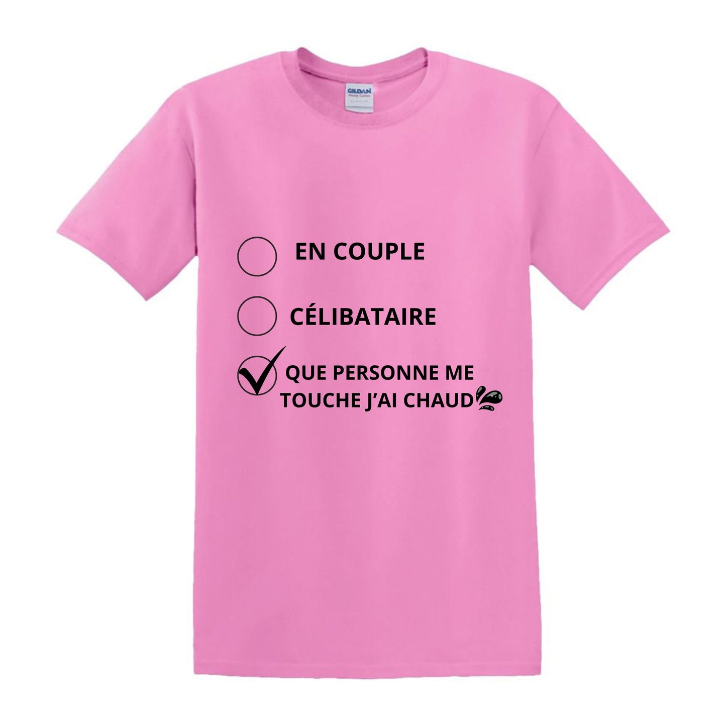 T-SHIRT MANCHE COURT en couple célibataire personne me touche