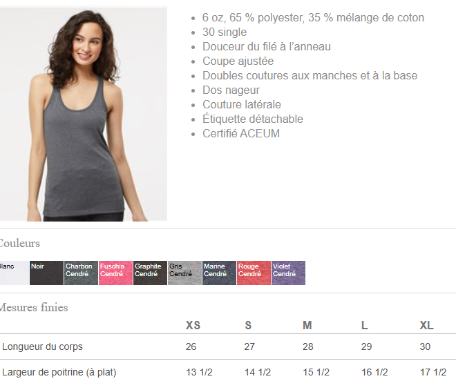 À PERSONNALISÉE CAMISOLE FEMME