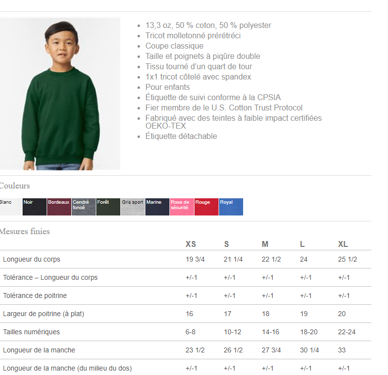 À PERSONNALISÉ SWEAT-SHIRT ENFANTS