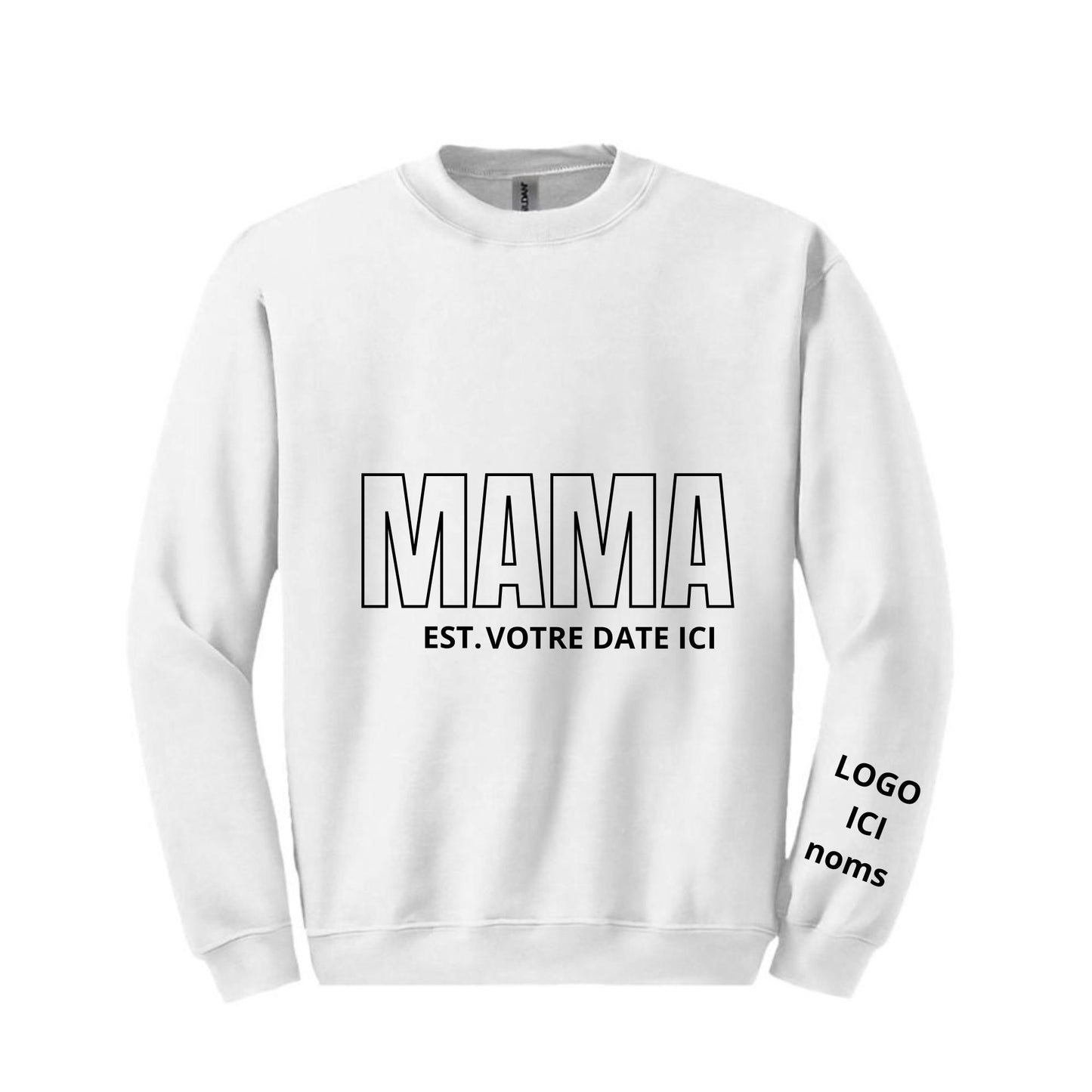 À PERSONNALISÉ SWEAT-SHIRT MAMA EST